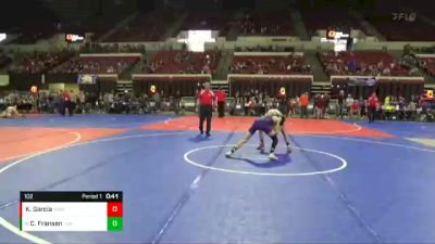 102 lbs Cons. Round 5 - Caleb Fransen, Upper Valley Aces vs Kade Garcia, Worland Wrestling Club