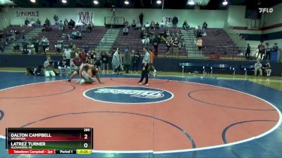 285 lbs 3rd Place Match - Dalton Campbell, Sparkman vs Latrez Turner, Alexandria HS