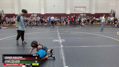 58 lbs Quarterfinal - Conner Burleson, Spartanburg Wrestling Academy vs Ayden Williams, KC Elite Trainng Center