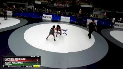 105 lbs Cons. Round 3 - Matthew Rodriguez, Red Wave Wrestling vs Julian Alcantara, California