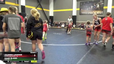 65 lbs Round 2 (4 Team) - Julianna Lasavage, Badger Girls Elite vs Mandi Blades, Missouri