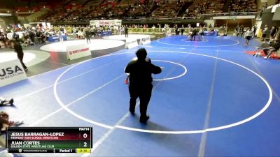 126 lbs Cons. Round 2 - Jesus Barragan-Lopez, Fremont High School Wrestling vs Juan Cortes, Golden State Wrestling Club