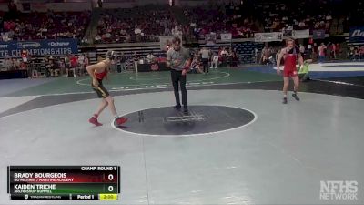 D 2 113 lbs Champ. Round 1 - Kaiden Triche, Archbishop Rummel vs Brady Bourgeois, NO Military / Maritime Academy