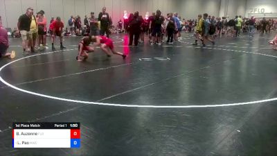 74 lbs 1st Place Match - Lennox Pao, Miami Wrestling Club vs Beau Auzenne, Florida