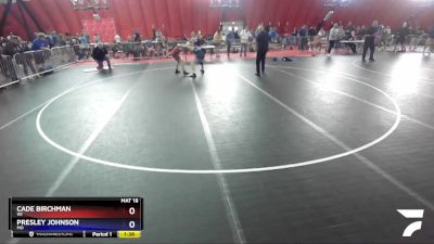 126 lbs Cons. Round 3 - Cade Birchman, WI vs Presley Johnson, MO