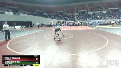 4A-132 lbs Quarterfinal - Jacob Sieminski, Sweet Home vs Tommy Belding, La Grande