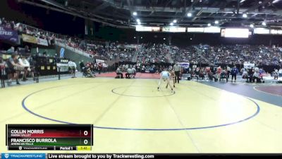 3A 106 lbs Quarterfinal - Collin Morris, Marsh Valley vs Francisco Burrola, American Falls