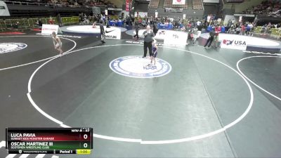 67 lbs Champ. Round 2 - Luca Pavia, Sunkist Kids Monster Garage vs Oscar Martinez Iii, Scotsmen Wrestling Club