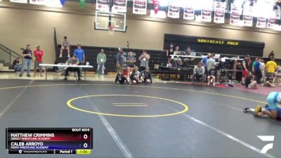 114 lbs Round 1 - Matthew Crimmins, Sebolt Wrestling Academy vs Caleb Arroyo, Moen Wrestling Academy