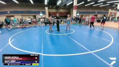 126 lbs Cons. Round 2 - Xavier Rodela, Warrior Trained Wrestling vs Isaac Gibbs, Texas Takedown Academy