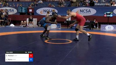 97 kg Consolation - Donald McNeil, New England Regional Training Center/ Bears WC vs Joshua Manu, Navy-Marine Corps Mat Club