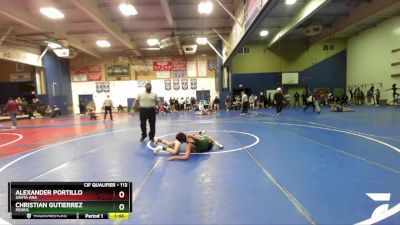 113 lbs Champ. Round 2 - Alexander Portillo, Santa Ana vs Christian Gutierrez, Perris