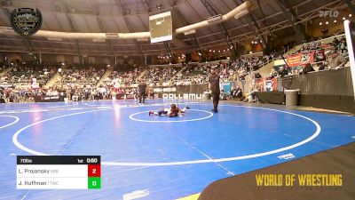 70 lbs Semifinal - Lincoln Projansky, Built By Brunson vs Jaxon Huffman, Team Tulsa Wrestling Club