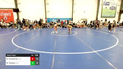 94 lbs Semifinal - Brock Humphrey, Quest School Of Wrestling vs Max Dinges, Meatballs