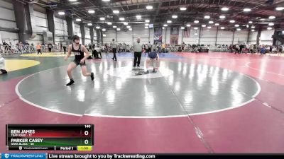 140 lbs Rd# 9- 2:15pm Saturday Final Pool - Ben James, Team Ohio vs Parker Casey, Iowa Black