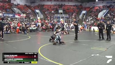 110 lbs Semifinal - Antonius Harrison, Silverback Academy vs Evan Durling, Williamston WC