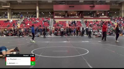 125 lbs Champ. Round 2 - Jackson Paulsen, Open Mats Wrestling Club vs Ian Jensen, Andover Wrestling Club