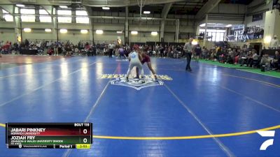 125 lbs Quarterfinal - Joziah Fry, Johnson & Wales University (Rhode Island) vs Jabari Pinkney, Norwich University