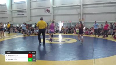 113 lbs Final - Justice Anthony, Valkyrie Girls WC vs Emma Gorrell, Swag Sisters