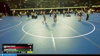 132 lbs Quarterfinal - Kenton Stout, Iowa vs Amari McCaleb, Sebolt Wrestling Academy