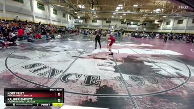 120 lbs Quarterfinal - Kort Feist, Mandan Wrestling Club vs Kaliber Emmett, Stillwater Wrestling Club