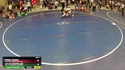 56 lbs Cons. Round 1 - Tatum Seegmiller, Iron Co Wrestling Academy vs Simon Jensen, Champions Wrestling Club