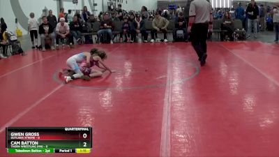 55 lbs Quarterfinals (8 Team) - Cam Batton, Thorn Wrestling (MN) vs Gwen Gross, Outlaws Xtreme