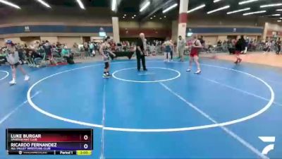 132 lbs Champ. Round 2 - Luke Burgar, Spartan Mat Club vs Ricardo Fernandez, All Valley Wrestling Club