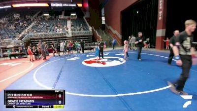 62-68 lbs Quarterfinal - Peyton Potter, Green River Grapplers Wrestling vs Gracie McAdams, Lander USA Wrestling