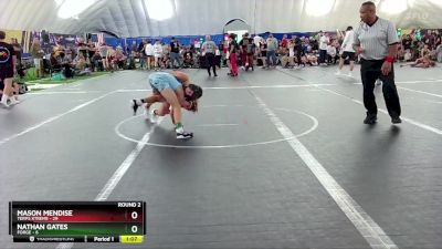 96 lbs Round 2 (8 Team) - Mason Mendise, Terps Xtreme vs Nathan Gates, FORGE