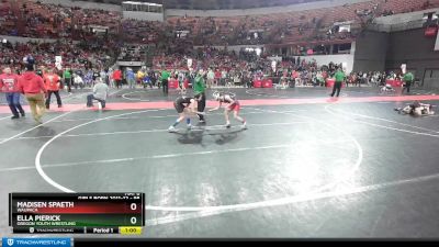 95 lbs Cons. Round 2 - Ella Pierick, Oregon Youth Wrestling vs Madisen Spaeth, Waupaca