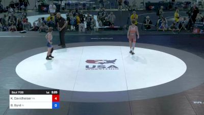 100 lbs 3rd Place - Kole Davidheiser, Pennsylvania vs Brady Byrd, Indiana