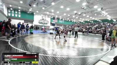 121 lbs Champ. Round 1 - Aubrey Hernandez, Citrus Valley vs Nancy Moniz, Adelanto