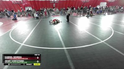 67 lbs Cons. Round 2 - Gabriel Gehring, Slinger Red Rhinos Wrestling Club vs Henry Kawczynski, Waterford Youth Wrestling Club