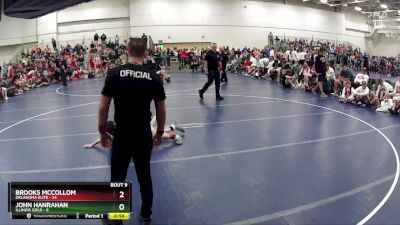 132 lbs Finals (8 Team) - Brooks McCollom, Oklahoma Elite vs John Hanrahan, Illinois Gold