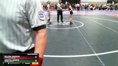 100 lbs Quarterfinal - Ellysia Wasson, McDonald County vs Bristol Norris, Edmond North