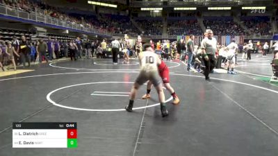 120 lbs Quarterfinal - Liam Dietrich, Greencastle-Antrim vs Ezra Davis, Northern Tioga