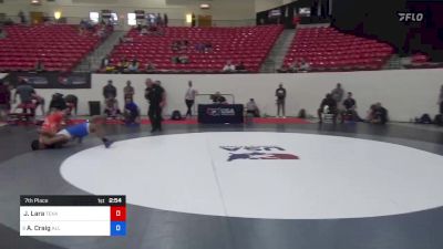 87 kg 7th Place - Jordan Lara, Texas RTC vs Austin Craig, All Navy Wrestling