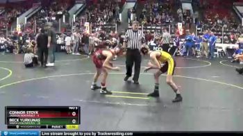 92 lbs Semis & 1st Wrestleback (8 Team) - Connor Stoyk, Jackson Northwest vs Beck Yurkunas, South Lyon Matcats