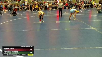 65 lbs Cons. Round 2 - Nolan Hart, Sebolt Wrestling Academy vs Mitchell Waters, Greater Heights Wrestling