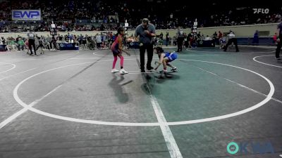 67 lbs Quarterfinal - Acelynn Hauenstein, Pryor Elementary Wrestling vs Hannah Kellogg, Smith Wrestling Academy