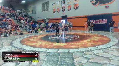 132 lbs Cons. Round 2 - Wilson Jamison, Wave Wrestling Club vs Ty Davis, Crossroads Wrestling