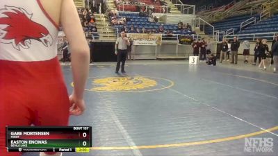 132 lbs Quarterfinal - Gabe Mortensen, Minot vs Easton Encinas, Devils Lake