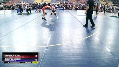 130 lbs Round 1 (16 Team) - Kaydence Boyd, Colorado Mesa University vs Gabby Bradigan, Elmira College