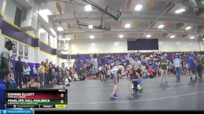 100 lbs Round 1 - Penelope Hall-Philbrick, Lexington Youth Wrestling vs Dominik Elliott, Cane Bay Cobras