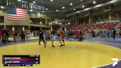 182 lbs Quarterfinal - Micah Cauthers, KS vs Holden Martin, OK