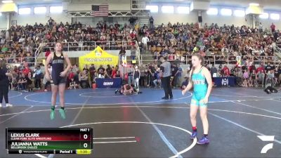 110 lbs Quarterfinal - Julianna Watts, Bellbrook Eagles vs Lexus Clark, Clear Fork Elite Wrestling