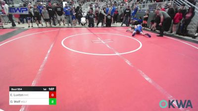 100 lbs Semifinal - Emerson Luxton, Bartlesville Wrestling Club vs Denver Wolf, Wolfpak Wrestling