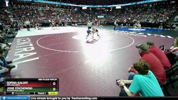 Girls 132 lbs 3rd Place Match - Sophia Galoff, Brillion Girls vs Josie Stachowski, Mukwonago Girls