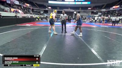 6A 285 lbs Quarterfinal - Nathan Sayle, Buckhorn vs Bardon King, Homewood Hs